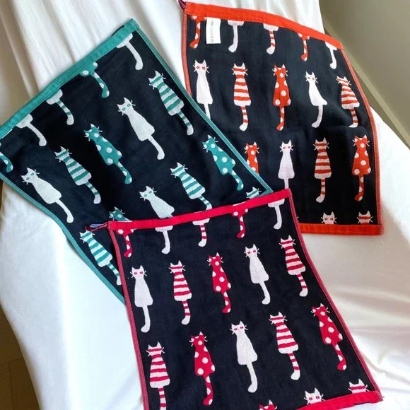 Hand Towels 100% Cotton / Kitchen Towels with Holders - Picture 4 of 7